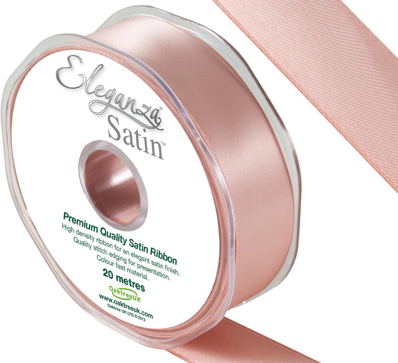 ELEGANZA Premium Quality Satin Ribbon, Rose Gold, 11 x 11 x 3 cm