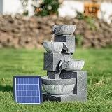 BTGGG Solar Powered Outdoor Fountain Garden Water Feature with LED Lights view 5
