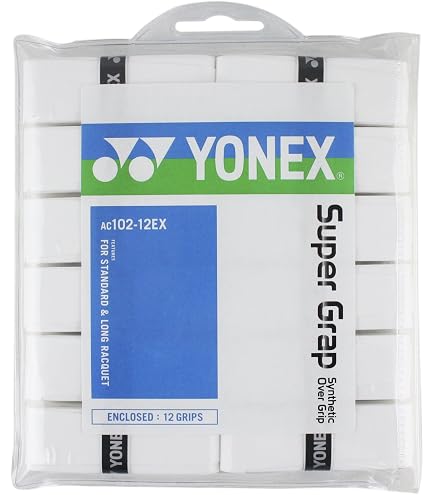 Amazon.com : YONEX Super GRAP 30-Pack Racket Grips, White : Sports