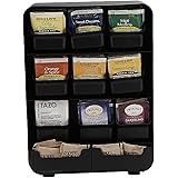 Mind Reader 9 Removable Drawers Tea Bag holder and Condiment Organizer, Black