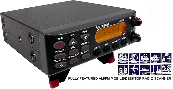 Albrecht AE-355M Mobile/Desktop AM/FM Radio Scanner with