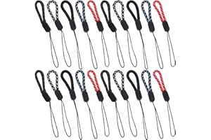 EXHUMKY 25Pcs Universal Weaving Mobile Phone Lanyard Set with Finger Ring Strap for Keys USB Flash Drive