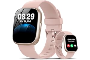 CILLSO Smart Watch with Alexa Built-in, 1.83" HD Touchscreen Fitness Tracker with Bluetooth Calling, Fitness Watch with Heart Rate/Sleep Monitor/120+ Sports, IP68 Waterproof Smartwatch for Android iOS, Pink