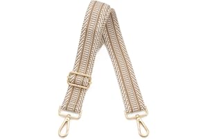 DEVPSISR Wide Purse Strap Replacement Crossbody Handbag Stripe Adjustable Canvas Shoulder Bag