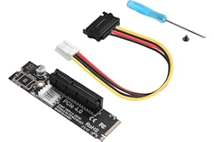 ELFJMZP PCIe 4.0 X4 Slot Expander - M.2 NGFF to PCI-Express Adapter for Motherboards with Limited PCIe Slots, SATA 15Pin Powe