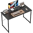 Cubiker Computer Desk, 47 inch Small Home Office Desk for Small Spaces, Modern Simple Style for Home, Office, Black
