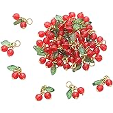 Yucenora Acrylic 3D Fruit Pendants with Loop, Mini Cute Charms