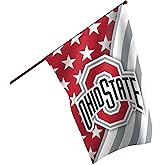 FOCO Ohio State Buckeyes NCAA Americana Vertical Flag