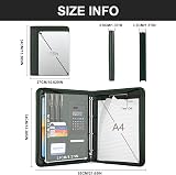 Leathario A4 Portfolio Folder 4 Ring Conference Folder Vegan Leather 175 Sheet view 3