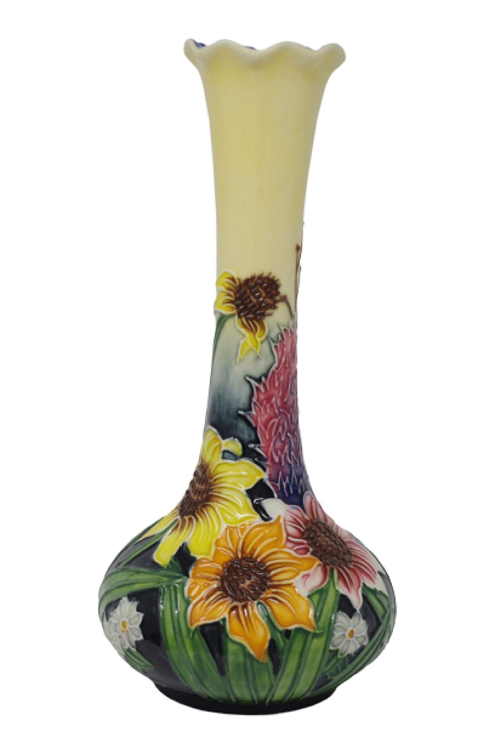 Old Tupton Ware Art Deco Summer Bouquet Design 8" Bud Vase