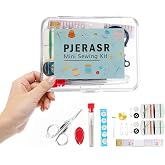 Min Sewing Kit, Travel Sewing Kit with Multi-Color Threads, Scissors, Needles, Buttons, Portable Emergency Sewing Tool Set with Storage Case, Adults Sewing Repair Kit for Craft Supplies