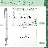 Tenare Goodbye Miss Hello Mrs Hen Party Guest Book with Pen Greenery view 2