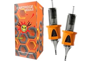 BIGWASP Energy Tattoo Cartridge Needles 50pcs Assorted Finger Ledge Tattoo Needle Round Liner 0.35mm Mixed #12 Standard RL (3RL 5RL 7RL 9RL 11RL) for Rotary Tattoo Machine