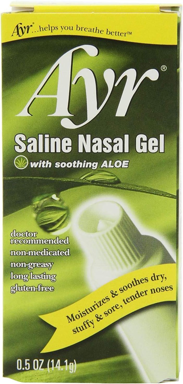 Ayr Saline Nasal Gel with Soothing Aloe, 2 Count,0.5 oz: Health & Personal Care