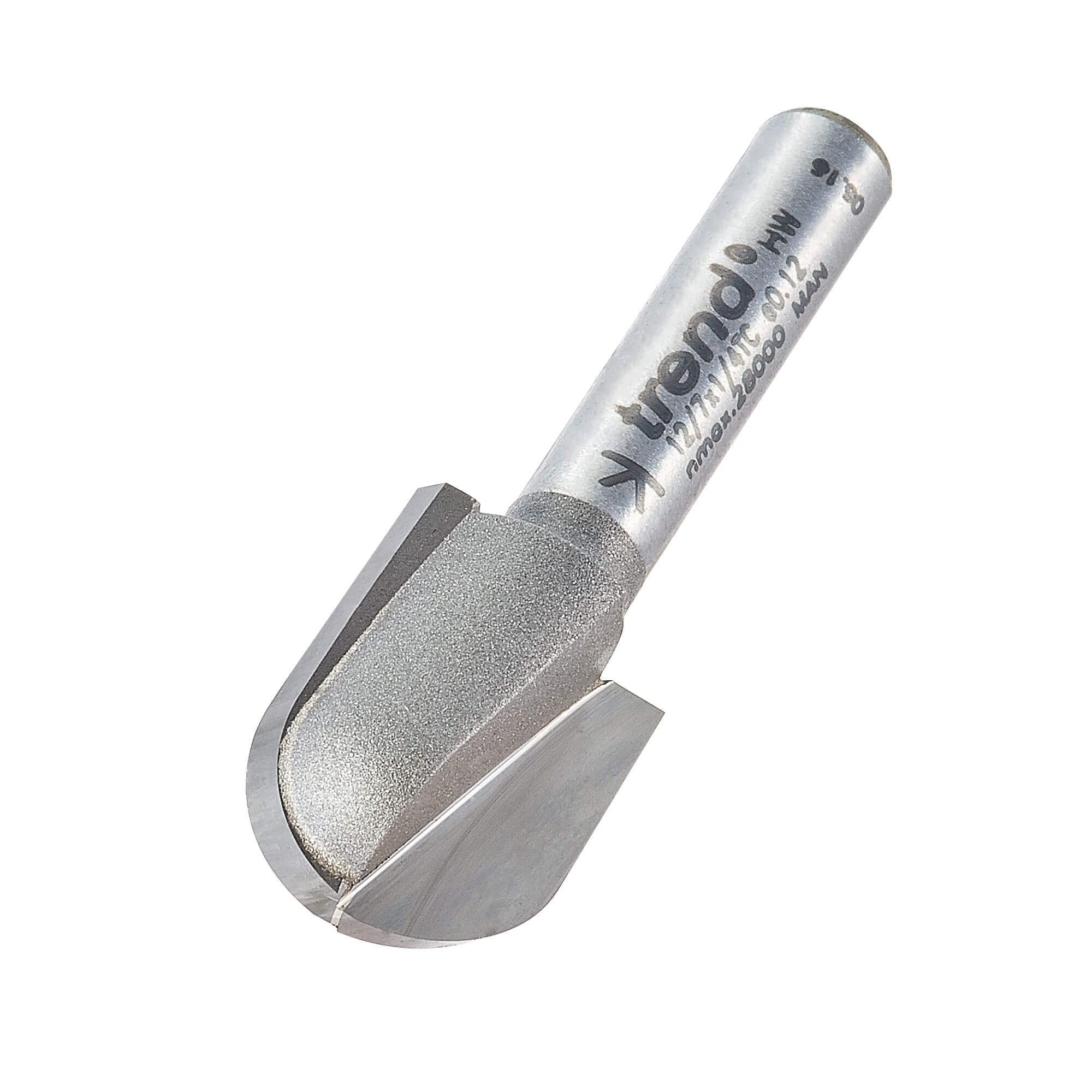 Trend Professional Radius Cutter, 7mm Radius, 1/4 Inch Shank, 14mm Cut Diameter & 18mm Cut Length, Tungsten Carbide Tipped, 12/7X1/4TC