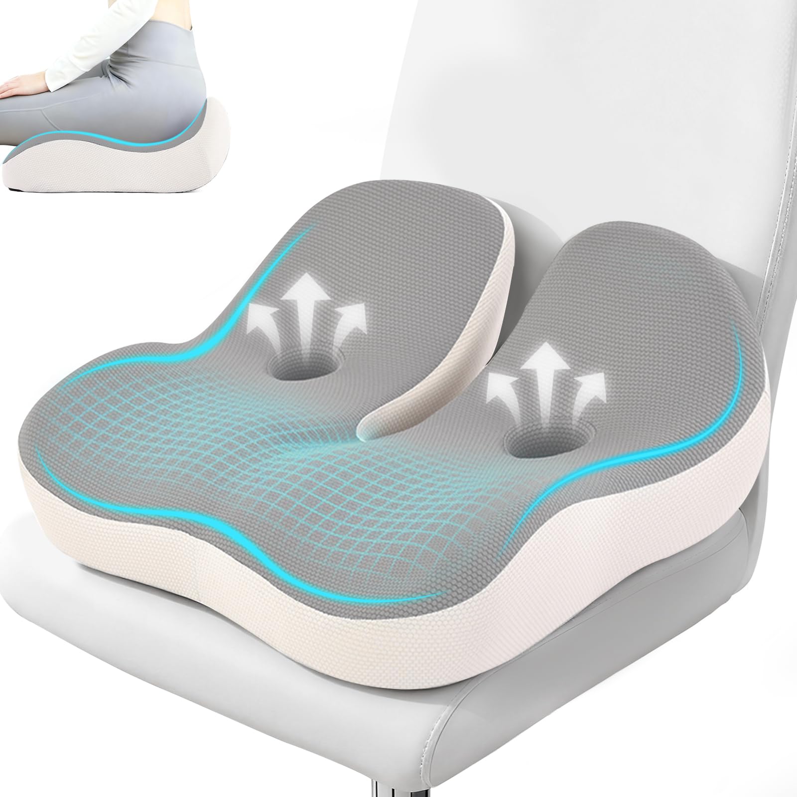 Photo 1 of ***SIMILAR ITEM*** OVRST Seat Cushion,Office Chair Memory Cushion, Ergonomic Design, Relieve Sciatica and Long-Term Sitting Pain, Suitable for desks, car Seats, Games, wheelchairs