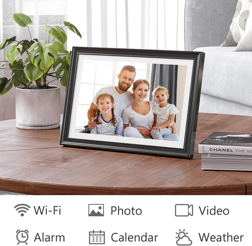 Dragon Touch WiFi Digital Picture Frame 10 inch IPS Touch Screen HD Display 1920x1200, 16GB Storage, Auto-Rotate, Share Pictures via App, E-Mail, Cloud - Classic 10 FHD : Electronics