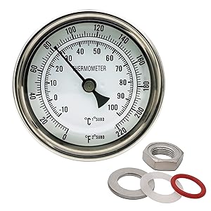 Home Brewing Distilling Dial Thermometer for Brew Kettle Pot, 3.2