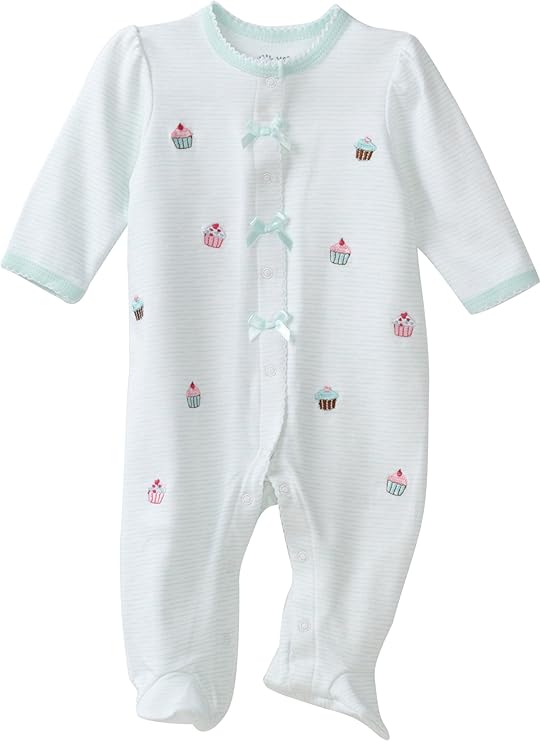 Little Me BabyGirls Newborn Cupcake Schiffli Footie