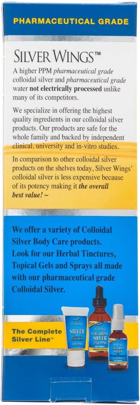 Natural Path Silver Wings Ultimate Immune Support Colloidal Silver 50PPM Vertical Spray 1 fl. oz, Golden Yellow (CSNS): Health & Personal Care