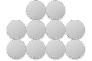 ZDQCB Blank Coins for Laser Engraving Blank Challenge Coins Bulk, Zinc Alloy Engraving Coin Blanks, Metal Stamping Blanks 40mm Diameter with Plastic case for DIY Crafts (Raw Zinc Alloy Finish-10pcs)
