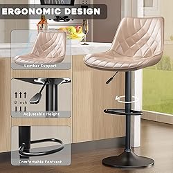 Waleaf Bar Stools Set of 2, Adjustable Counter