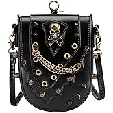 Gothic Owl Crossbody Bag Renaissance Accessories Shoulder Bag Steampunk Belt Pouch Women Cute Cell Phone Novelty Purse