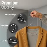 KEPLIN 20x Premium Rubber Coated Metal Hangers Heavy Duty Grey view 5
