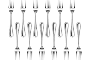 New Star Foodservice 58048 Slimline Pattern, 18/0 Stainless Steel, Dinner Fork, 7.5-Inch, Set of 12