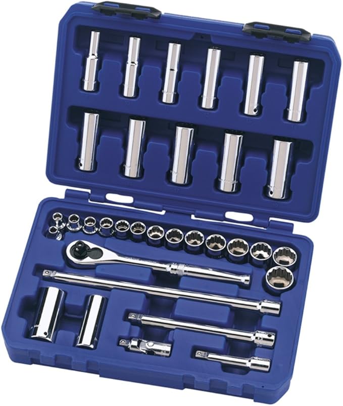 Draper Expert 69666 33Piece 3/8Inch Square Drive Metric Chrome Vanadium Socket Set Amazon.co