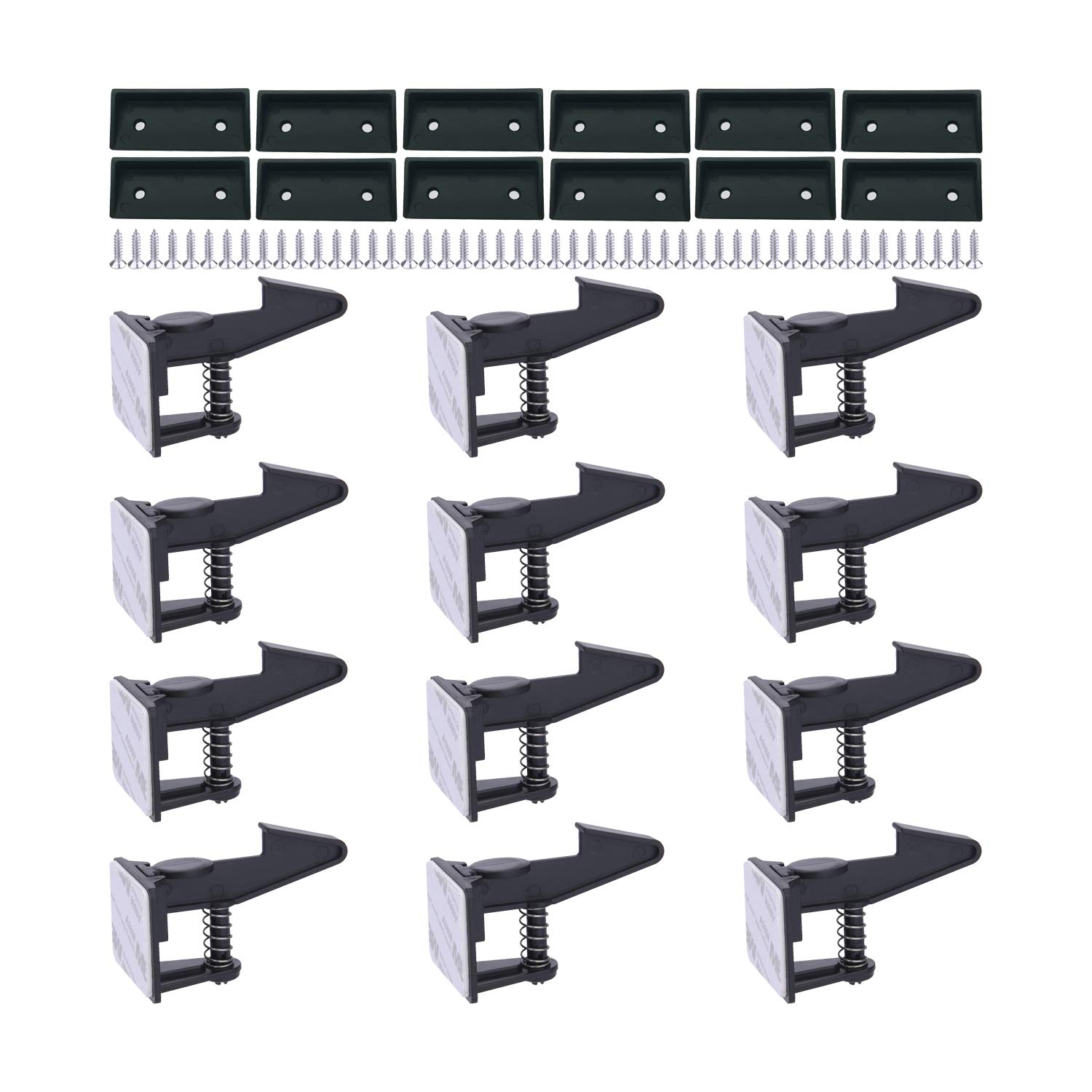 Amazon Com Cabinet Locks Child Safety Latches Okefan 12 Pack
