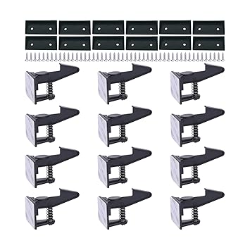 Amazon Com Cabinet Locks Child Safety Latches Okefan 12 Pack