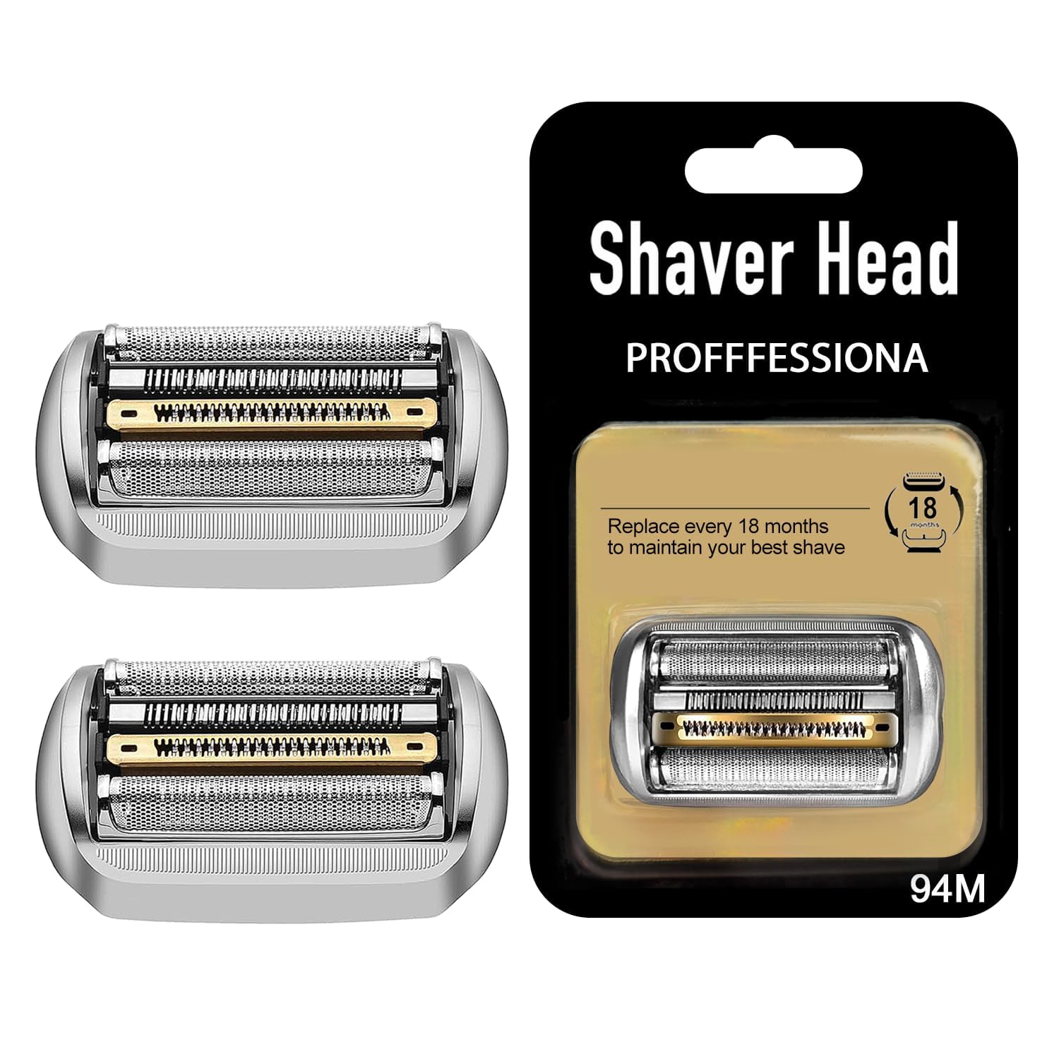 Photo 1 of 2 PACKS Series 9 Pro 94M Electric Replacement Shaver Head Compatible with Series 9 Pro Electric Razors 9290cc, 9291cc, 9370cc, 9376cc, 9293s, 9260s, 9295cc, 9385cc,(Upgraded ver.)