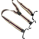 Holdup Brand Stripe Series Double-Ups Style Suspenders for Men with patented No-Slip® black clips