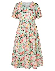 Hanna Nikole Women Plus Size Summer Dress - Easter