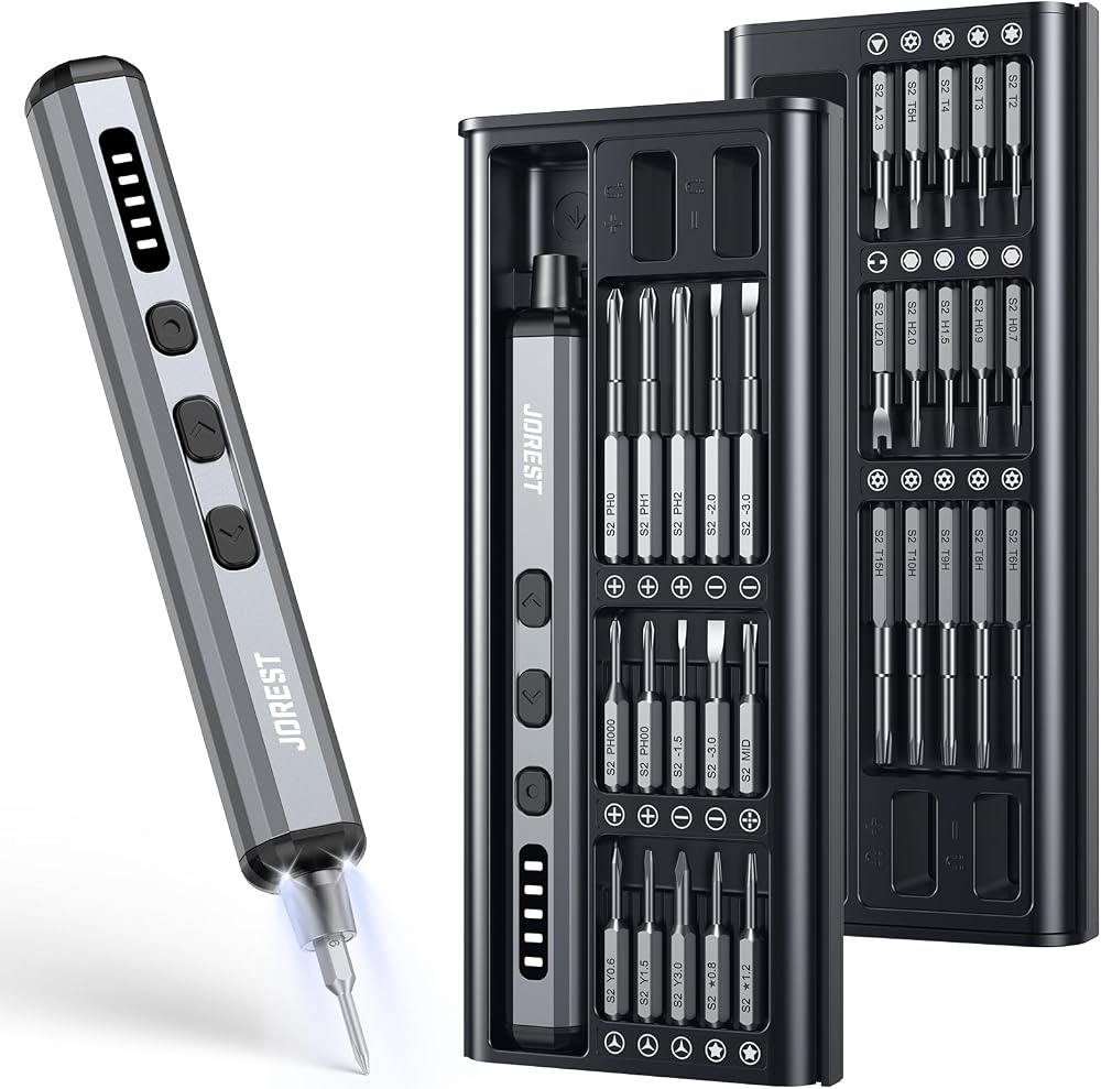 JOREST Mini Electric Screwdriver 38-in-1 Bits Cordless Precision Set