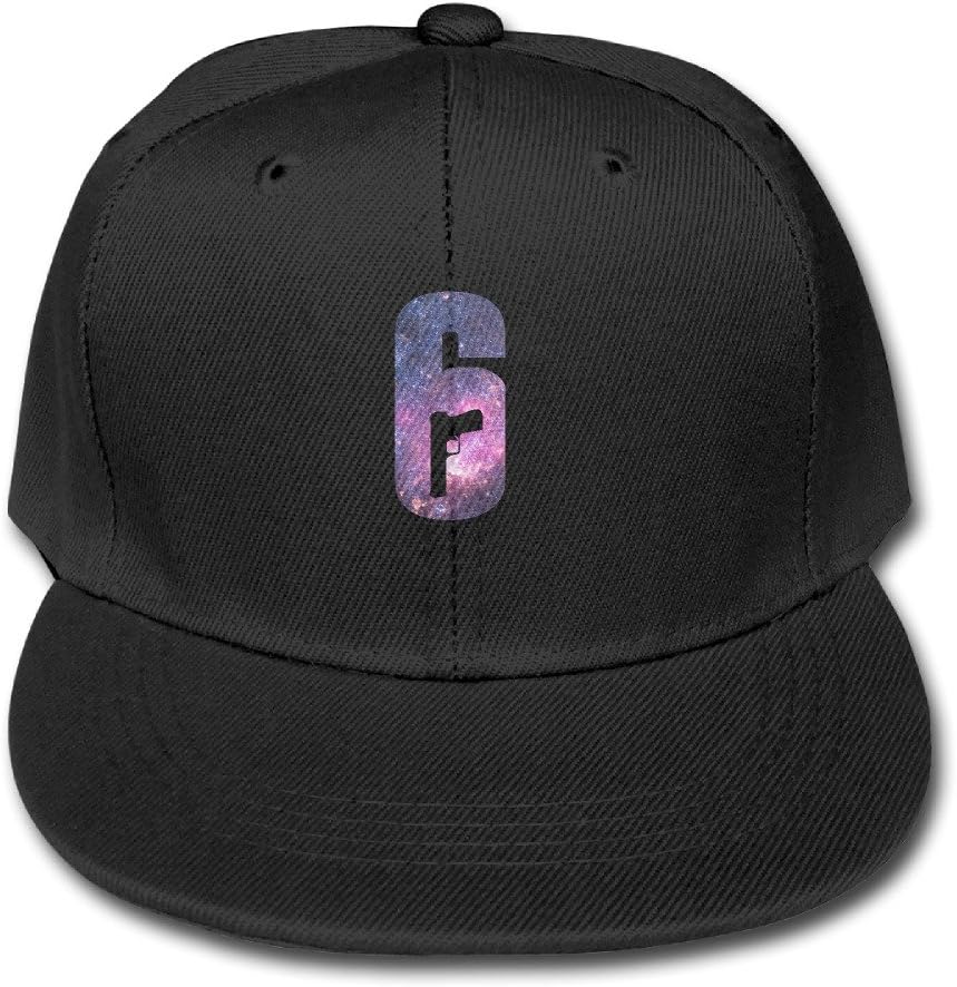 Rainbow Six Siege 6 Cotton Baseball Cap Boys Girls Snapback Hip Hop Flat Hat Black
