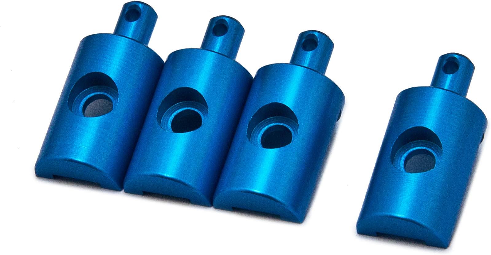 Tamiya Lunchbox Mounts (Blue, Set of 4) – CNC Machined Aluminium Shock Mounts for Tamiya Lunchbox, Midnight Pumpkin, Monster Beetle – RC Upgrade Parts
