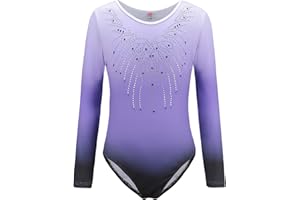 DoGeek Gymnastics Leotards for Girls Gradient Color Sparkle Leotard Dance Ballet Great Gifts