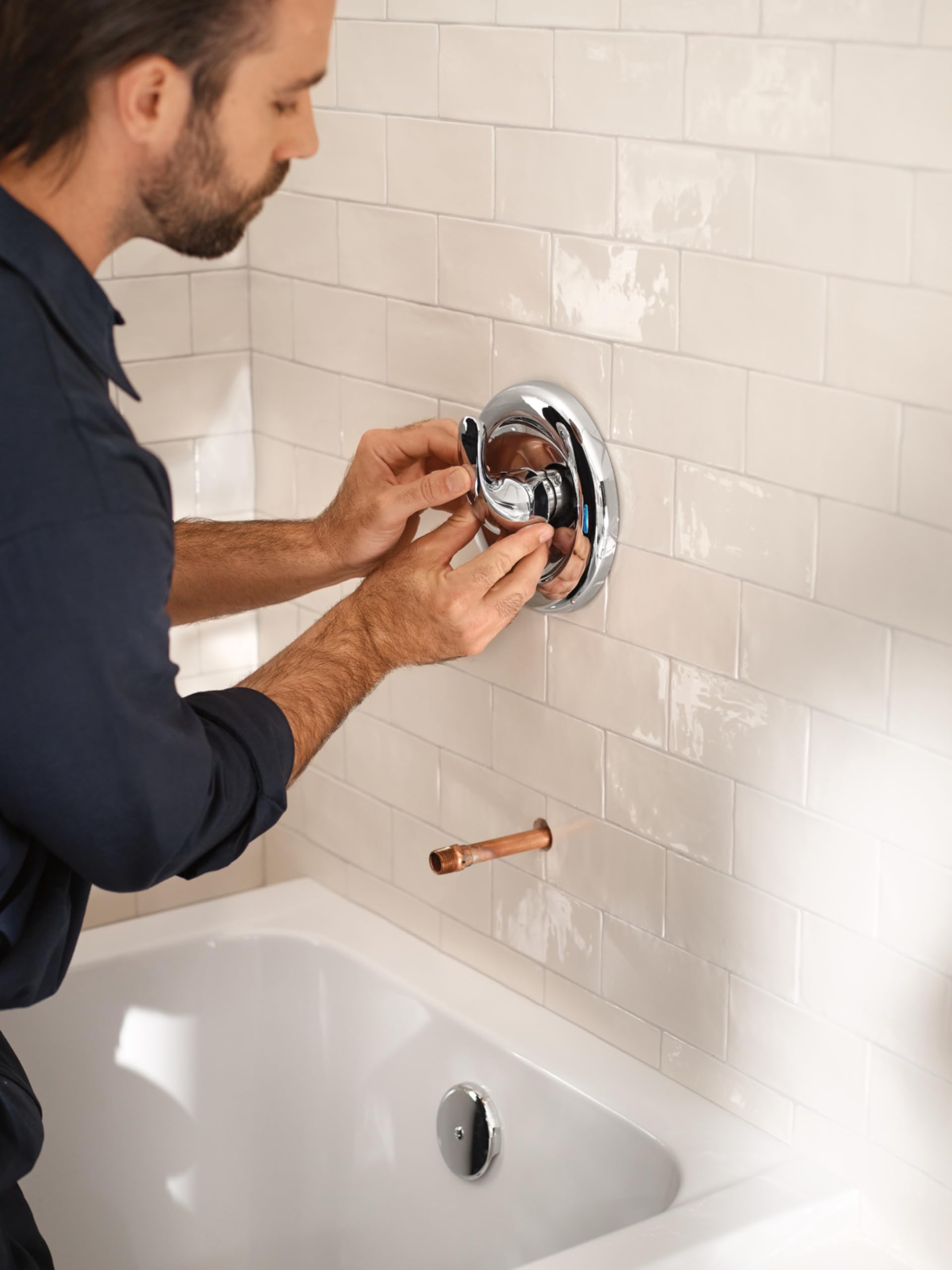 Mua Moen Brass Posi-Temp Pressure Balancing Tub and Shower Valve, Four ...