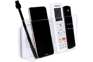 Pinowu Universal Wall Mount Remote Control Holder (Large and Thick) - Self Adhesive Table Storage Organizer Box for Air Condi