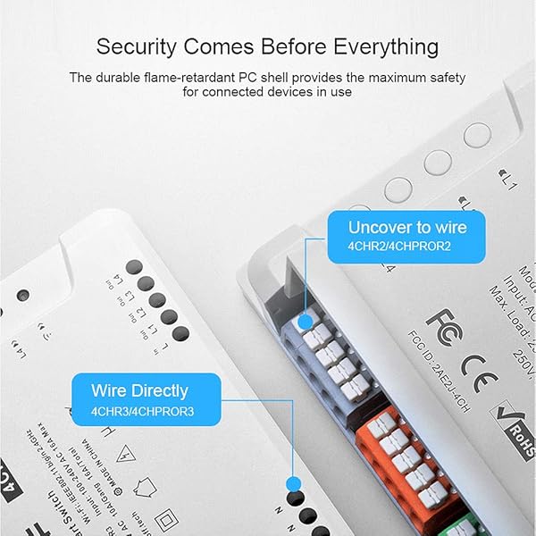 OWSOO 2PCS Interruptor WiFi Temporizacin Control Remoto de App 3 Modos de Trabajo 4CH R3Pro R3 ITEAD RF 433MHz 4 Gang Compatible con Amazon Alexa y Google HomeNest Smart Home