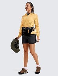 CRZ YOGA Women's Lightweight Mid Rise Hiking Shorts