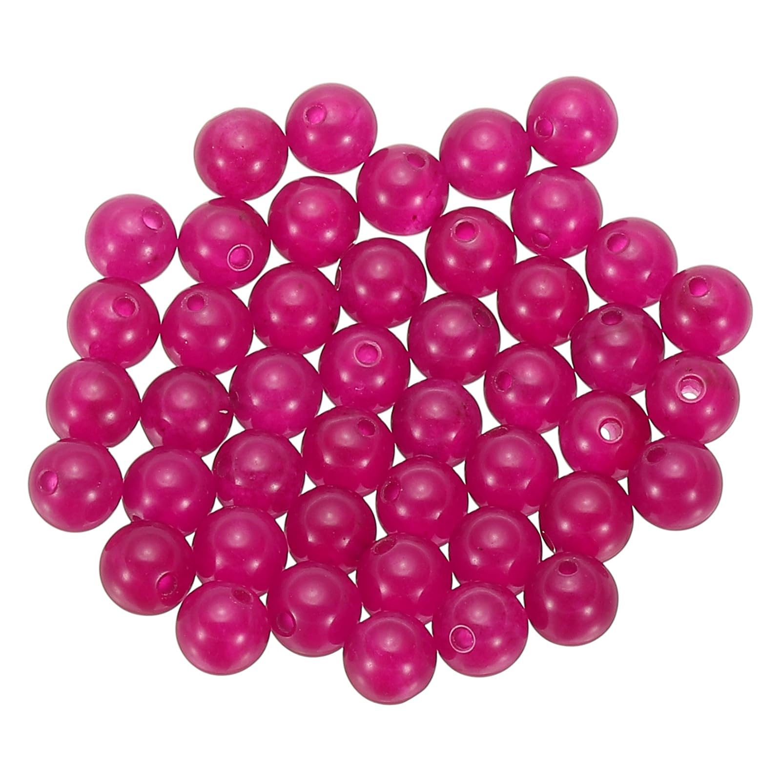 PATIKIL 45 Pcs 8mm Light Rose Red Aventurine Beads, Round Natural Crystal Gemstone Beads Smooth Stone Beads Jade Loose Beads for Bracelet Necklace Jewelry Making DIY