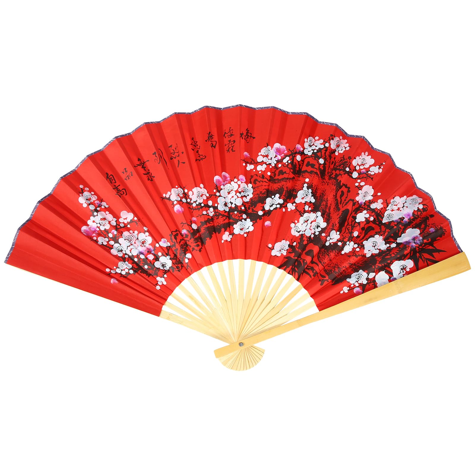 LIFKOME Large Folding Fan Wall Decor Chinese Style and Paper Decorative Pendant Decor for Headboard and Photography Props