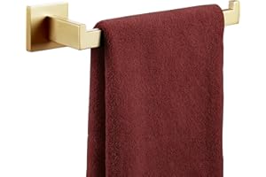 KOKOSIRI Towel Bar Gold Hand Towel Holder for Bathroom Kitchen Hardware Stainless Steel Wall Mounted, Brushed Gold, B3003BG
