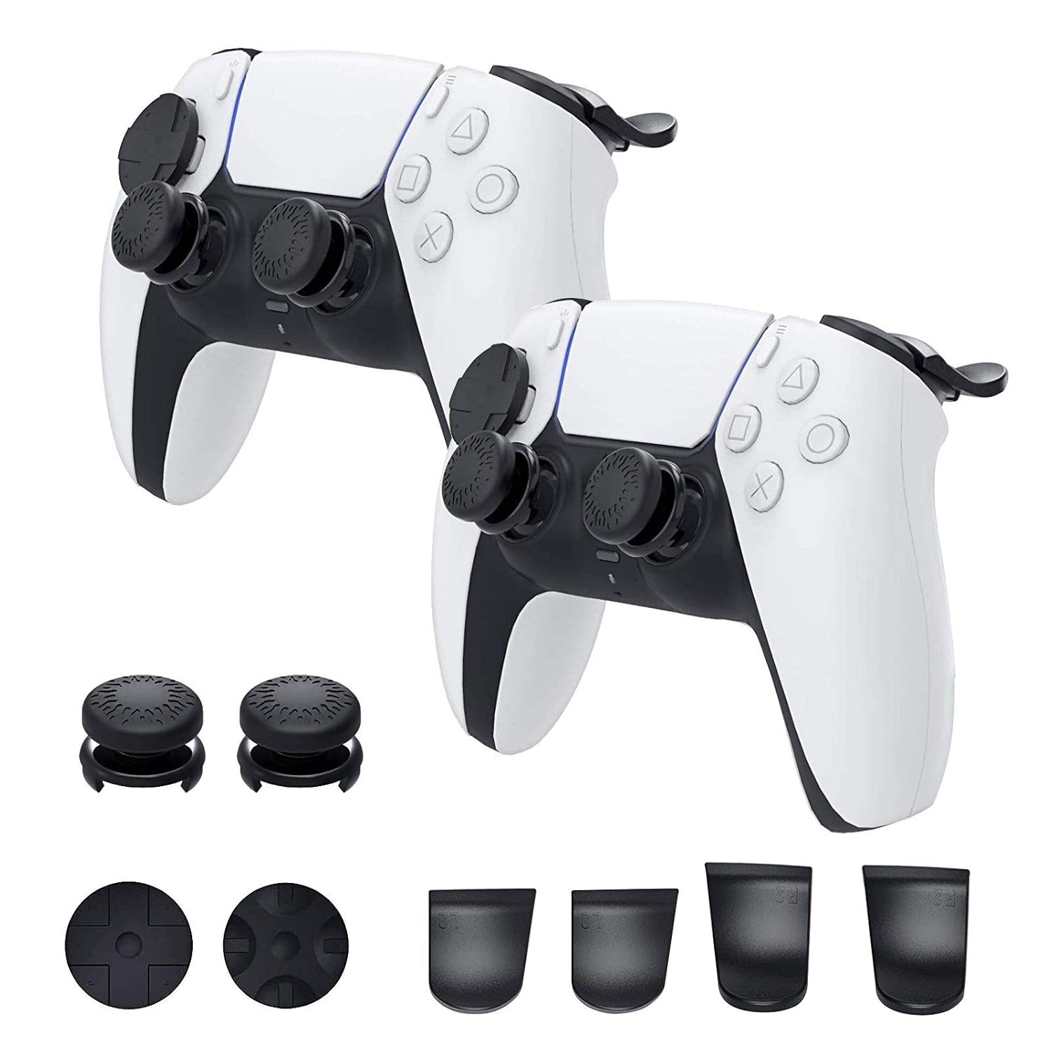 PS5 Controller Thumb Grips Cap, L2 R2 Trigger Extensions