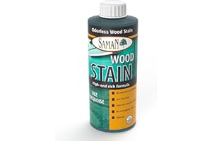 SamaN Interior Water Based Wood Stain - Natural Stain for Furniture, Moldings, Wood Paneling, Cabinets (Turquoise TEW-102-12, 12 oz)