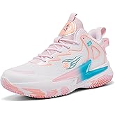 KIUSMETY Basketball Shoes for Womens Mens Fashion Comfortable Volleyball Sneakers Breathable High Top Non Slip Outdoor Sport Woman Man Shoe