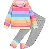 BAVADER Toddler Girl Clothes Tie-Dye Stripe Color Block Toddler Girls Clothes Little Girls Kids 2pcs Outfits Hoodie Leggings